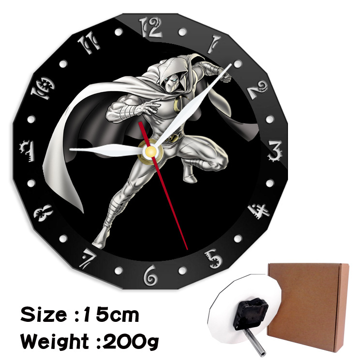 Moon Knight alarm clock wall clock clock decorative clock wall clock 15cm - Image 17
