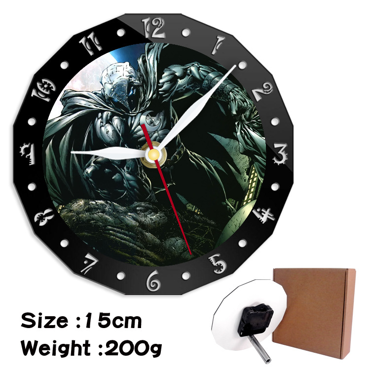 Moon Knight alarm clock wall clock clock decorative clock wall clock 15cm - Image 18