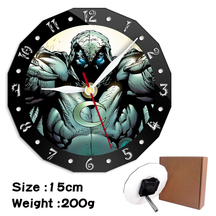Moon Knight alarm clock wall clock clock decorative clock wall clock 15cm - Image 19
