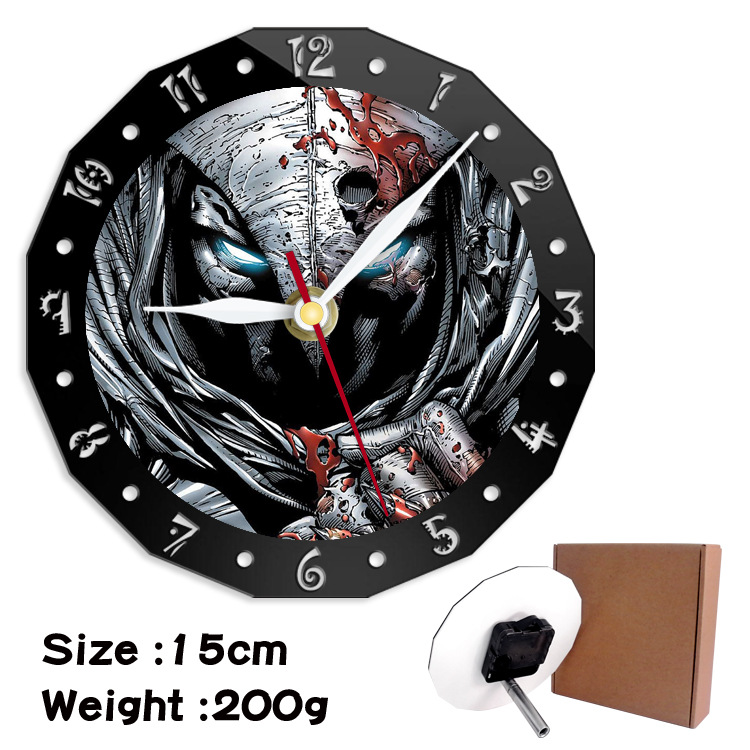 Moon Knight alarm clock wall clock clock decorative clock wall clock 15cm - Image 2