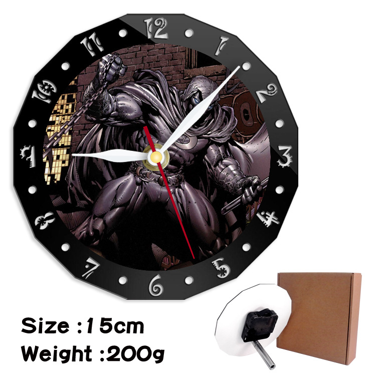 Moon Knight alarm clock wall clock clock decorative clock wall clock 15cm - Image 3