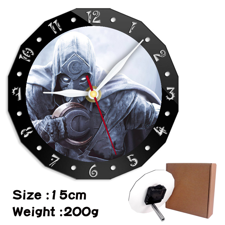 Moon Knight alarm clock wall clock clock decorative clock wall clock 15cm - Image 4