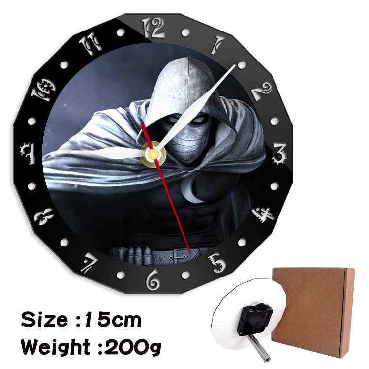 Moon Knight alarm clock wall clock clock decorative clock wall clock 15cm - Image 5