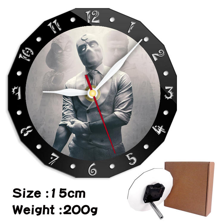 Moon Knight alarm clock wall clock clock decorative clock wall clock 15cm - Image 10