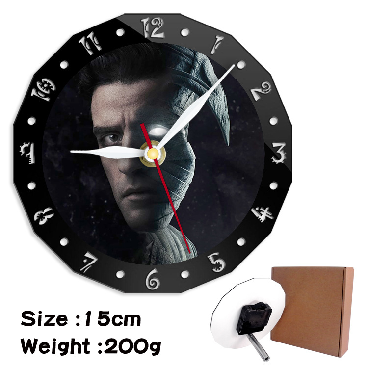 Moon Knight alarm clock wall clock clock decorative clock wall clock 15cm - Image 11