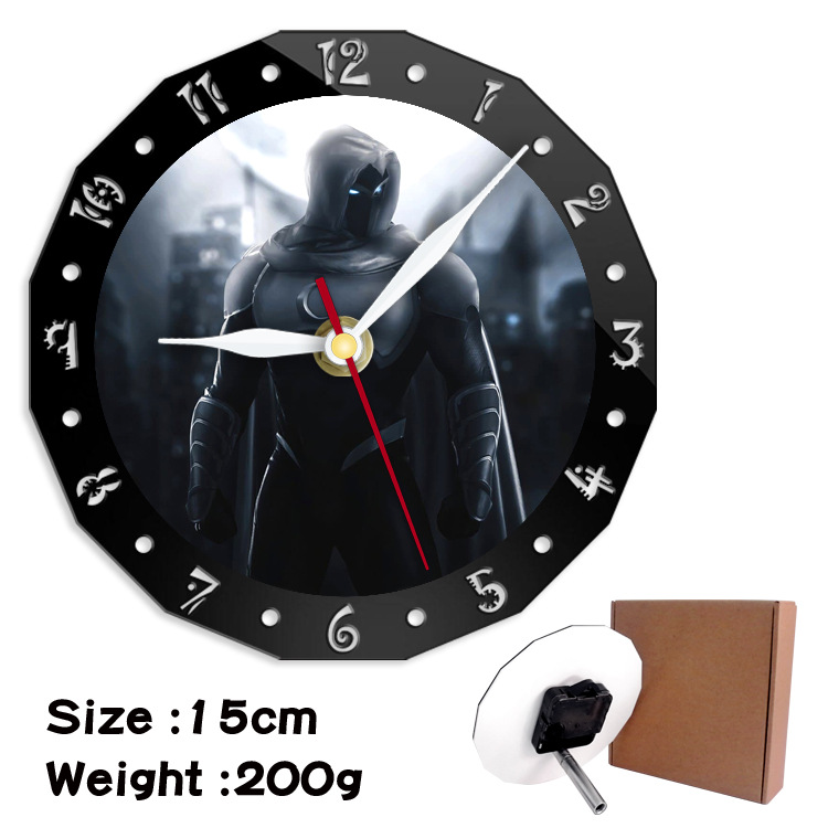 Moon Knight alarm clock wall clock clock decorative clock wall clock 15cm - Image 13