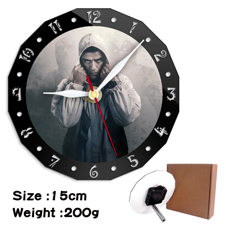 Moon Knight alarm clock wall clock clock decorative clock wall clock 15cm - Image 14