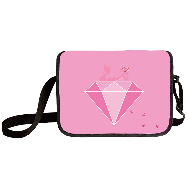 Pink Panther shoulder bag primary and middle school students messenger bag children's make-up bag