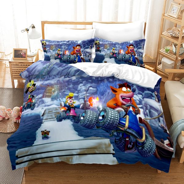 Crash Bandicoot Comfortable Bedding Three-Piece Soft and Breathable Duvet Cover - Image 11