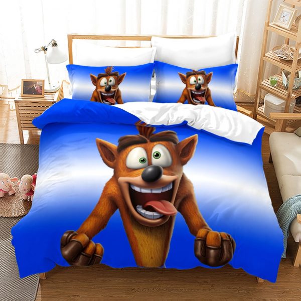 Crash Bandicoot Comfortable Bedding Three-Piece Soft and Breathable Duvet Cover - Image 5