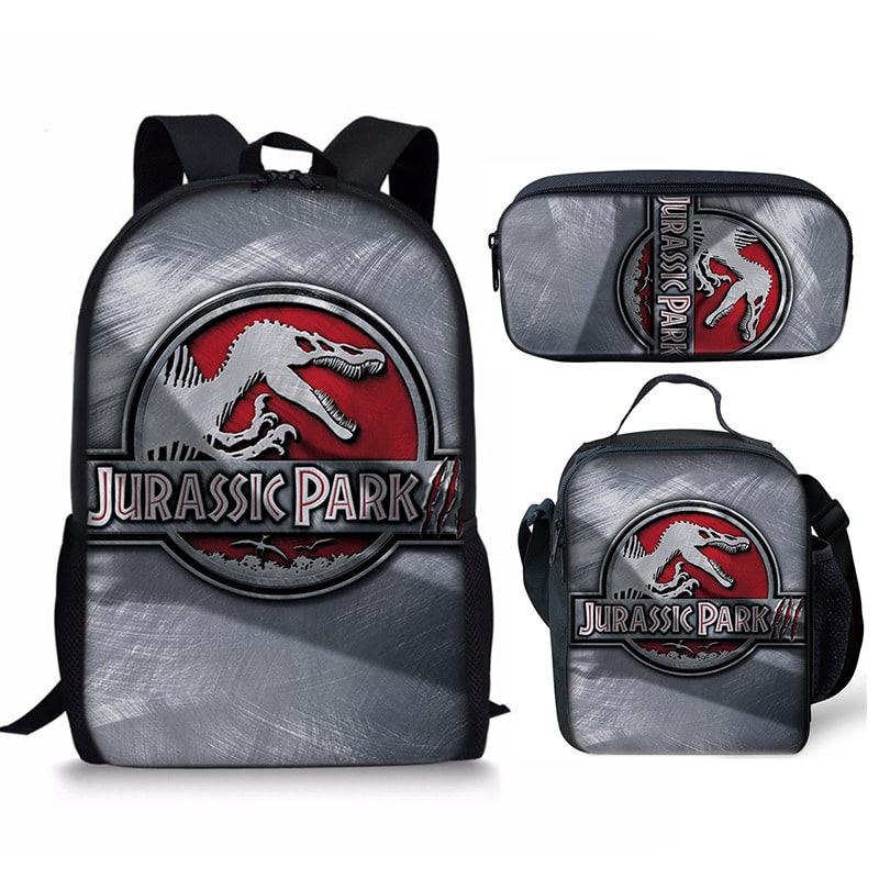 18 Inch Jurassic World Dominion Backpack School Bag+Lunch Bag+Pencil Bag - Image 16