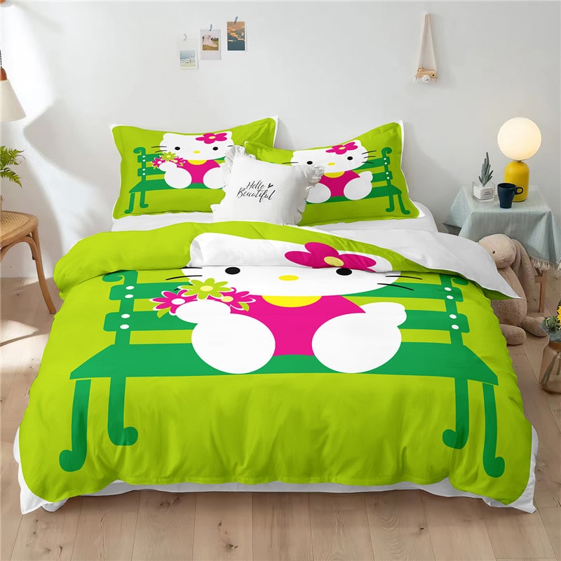 Hello Kitty Comfortable Bedding Three-Piece Soft and Breathable Duvet Cover Gift