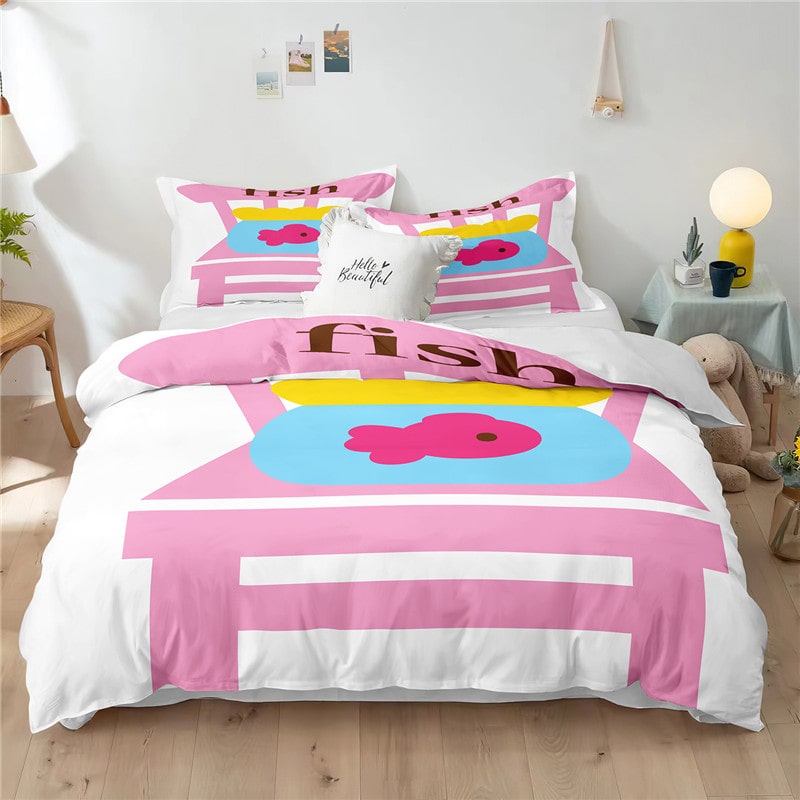 Hello Kitty Comfortable Bedding Three-Piece Soft and Breathable Duvet Cover Gift - Image 5