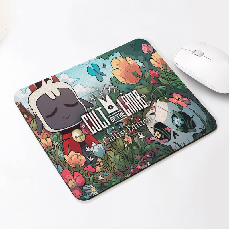 Cult of the Lamb Cartoon Mouse Pad Gift