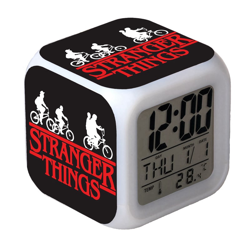 Stranger Things Alarm Clock Led Light 7 Color Change Electronic Desk Watch Square Table - Image 16