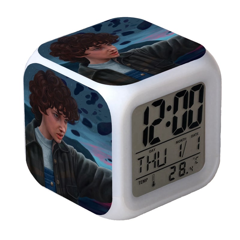 Stranger Things Alarm Clock Led Light 7 Color Change Electronic Desk Watch Square Table - Image 6