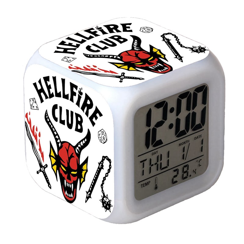 Stranger Things Alarm Clock Led Light 7 Color Change Electronic Desk Watch Square Table - Image 11