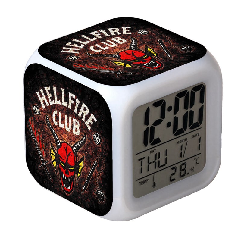 Stranger Things Alarm Clock Led Light 7 Color Change Electronic Desk Watch Square Table - Image 13