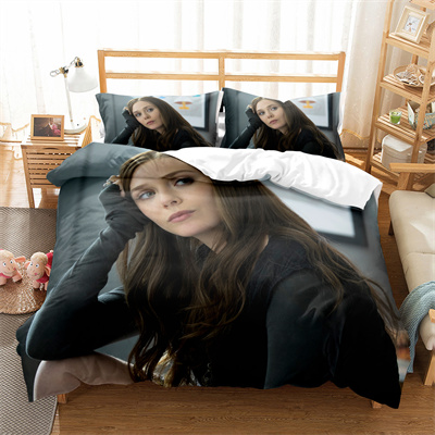Elizabeth Olsen Comfortable Bedding Three-Piece Soft and Breathable Duvet Cover Gift - Image 18