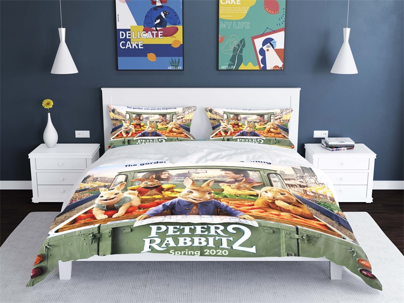 Peter Rabbit Comfortable Bedding Three-Piece Soft and Breathable Duvet Cover
