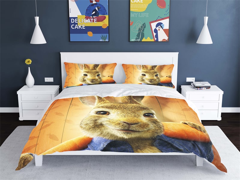 Peter Rabbit Comfortable Bedding Three-Piece Soft and Breathable Duvet Cover - Image 11