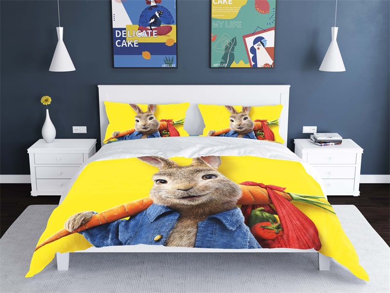 Peter Rabbit Comfortable Bedding Three-Piece Soft and Breathable Duvet Cover - Image 12