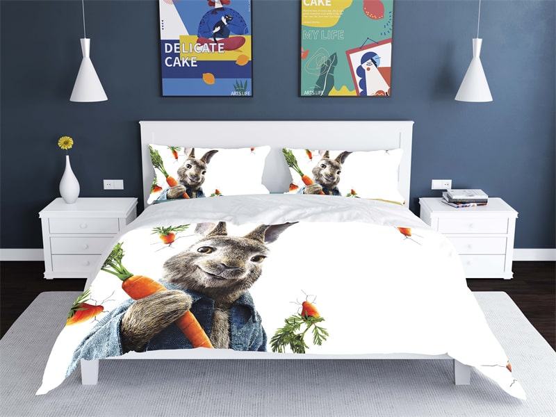 Peter Rabbit Comfortable Bedding Three-Piece Soft and Breathable Duvet Cover - Image 4