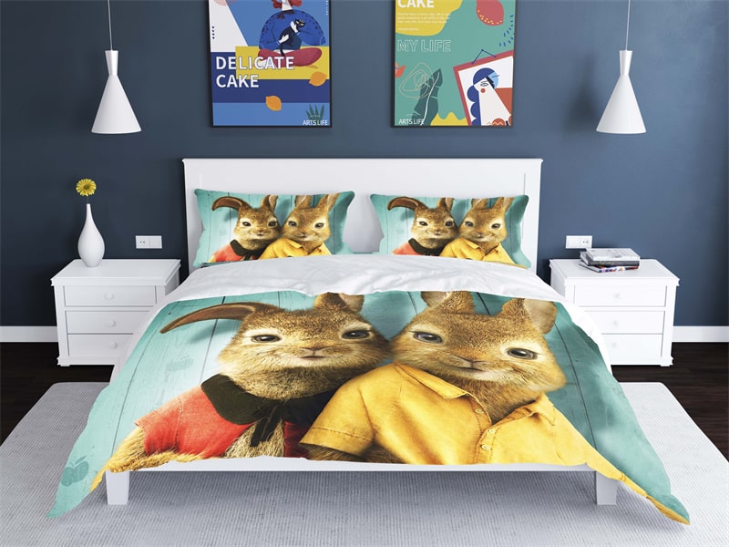 Peter Rabbit Comfortable Bedding Three-Piece Soft and Breathable Duvet Cover - Image 9