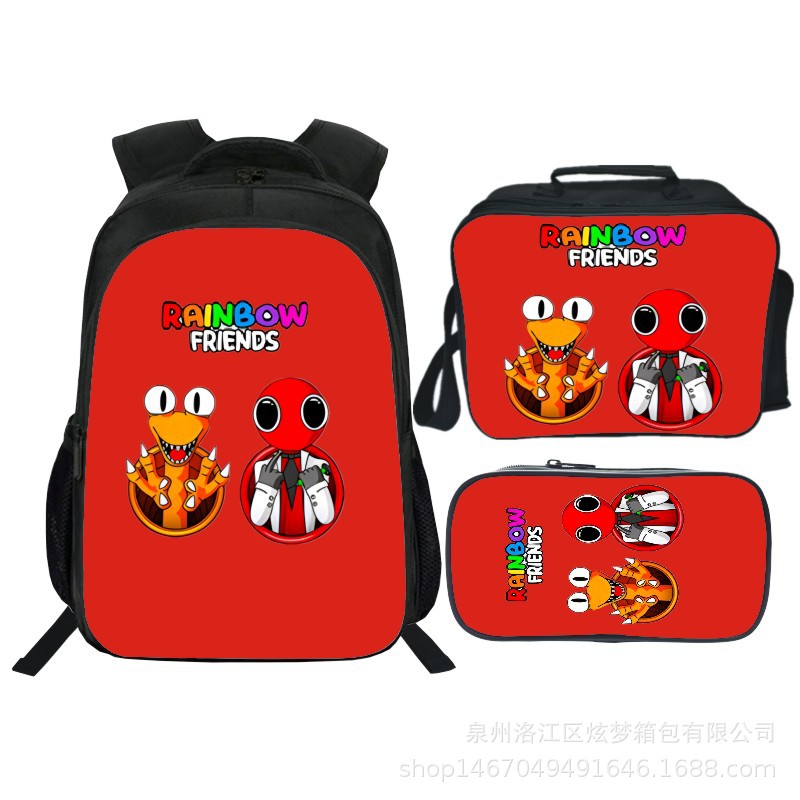 16 Inch Rainbow Friends Backpack School Bag+Lunch Bag+Pencil Bag - Image 14