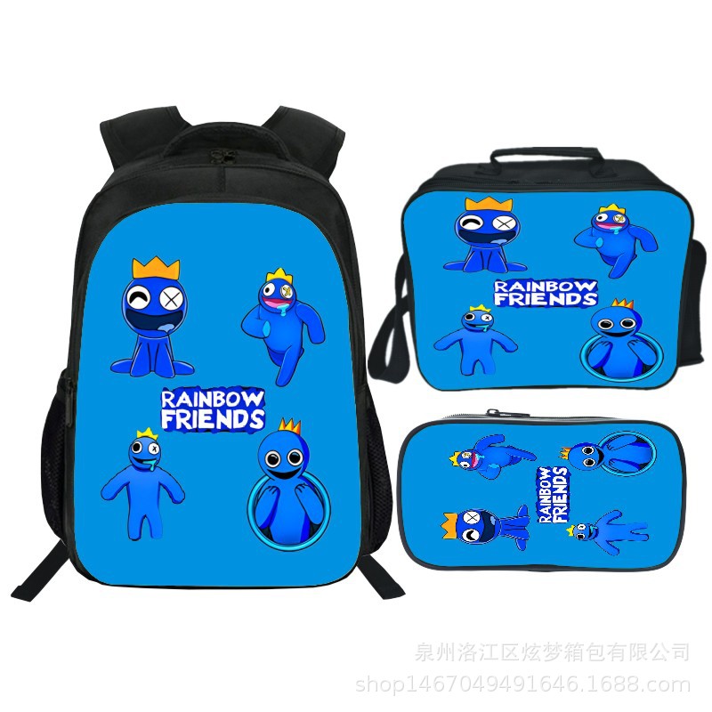 16 Inch Rainbow Friends Backpack School Bag+Lunch Bag+Pencil Bag - Image 17