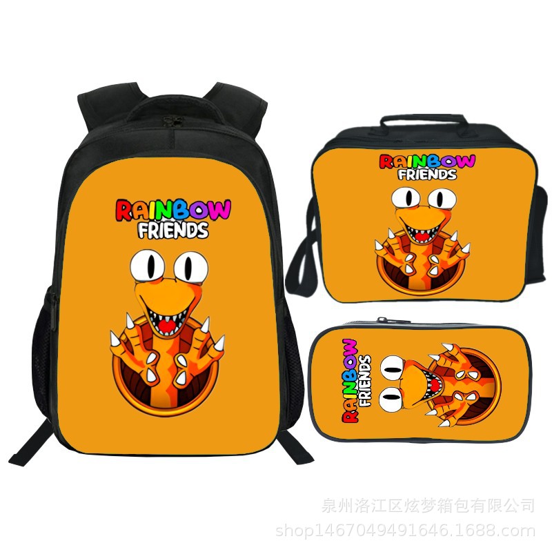16 Inch Rainbow Friends Backpack School Bag+Lunch Bag+Pencil Bag - Image 19