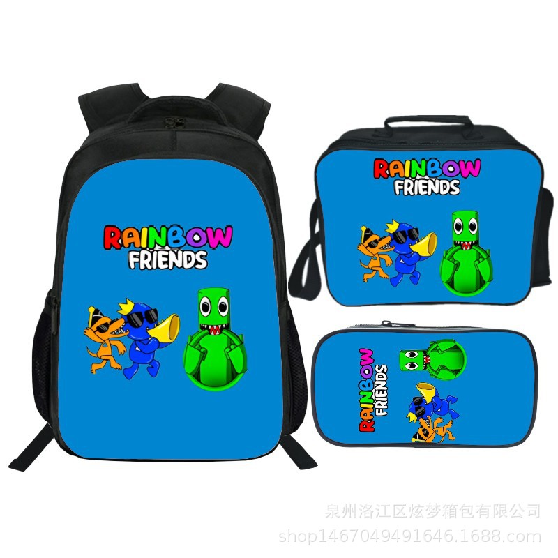 16 Inch Rainbow Friends Backpack School Bag+Lunch Bag+Pencil Bag - Image 22