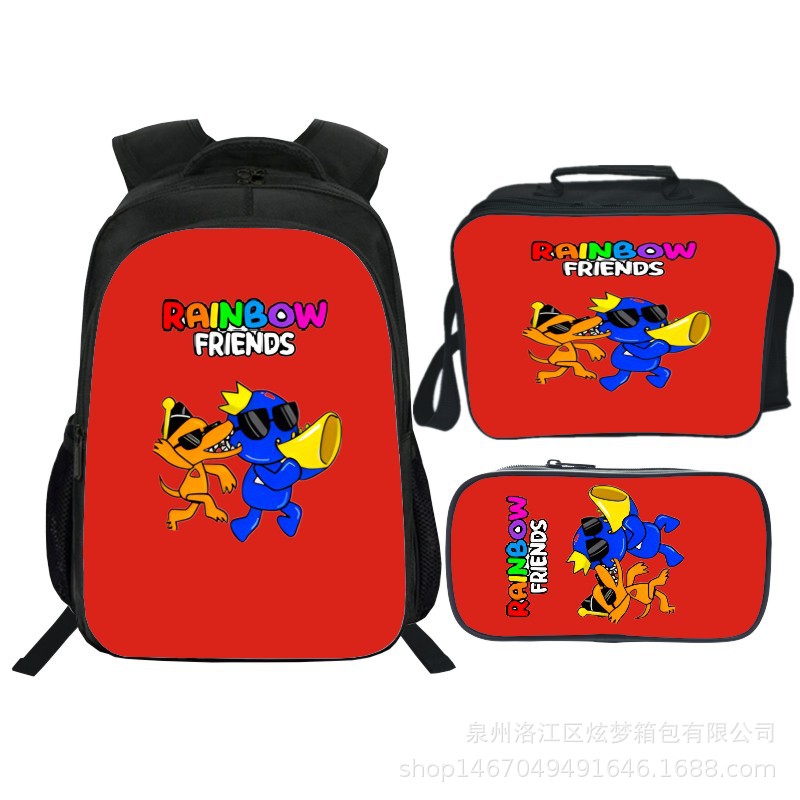16 Inch Rainbow Friends Backpack School Bag+Lunch Bag+Pencil Bag - Image 11