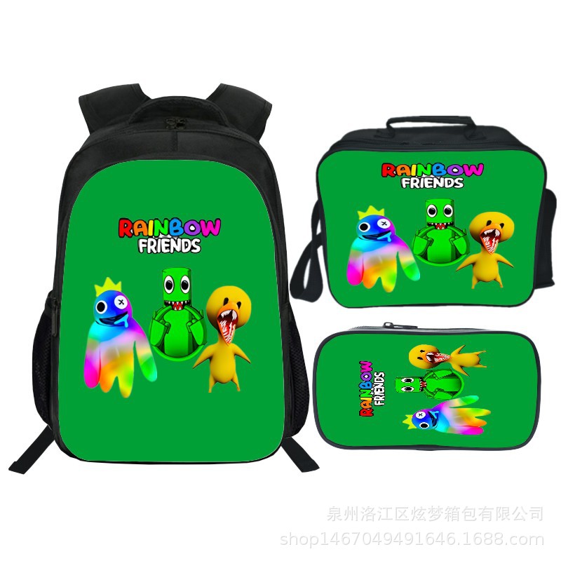 16 Inch Rainbow Friends Backpack School Bag+Lunch Bag+Pencil Bag -  giftcartoon