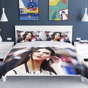 Kendall Jenner Comfortable Bedding Three-Piece Soft and Breathable Duvet Cover Gift