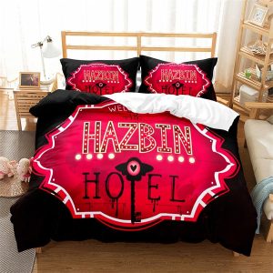 Hazbin Hotel Comfortable Bedding Three-Piece Soft and Breathable Duvet Cover Gift