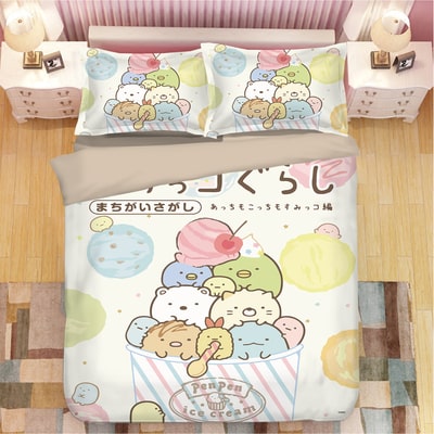 Sumikkogurashi Comfortable Bedding Three-Piece Soft and Breathable Duvet Cover