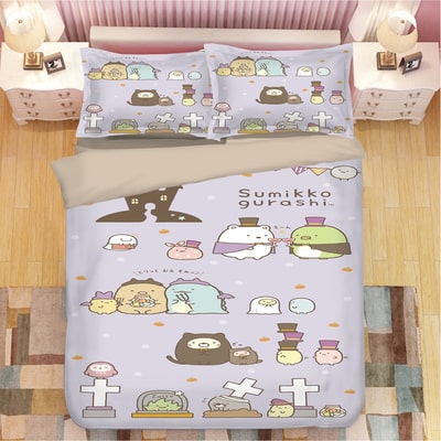Sumikkogurashi Comfortable Bedding Three-Piece Soft and Breathable Duvet Cover - Image 19
