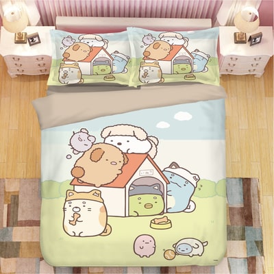 Sumikkogurashi Comfortable Bedding Three-Piece Soft and Breathable Duvet Cover - Image 3