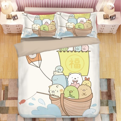 Sumikkogurashi Comfortable Bedding Three-Piece Soft and Breathable Duvet Cover - Image 9