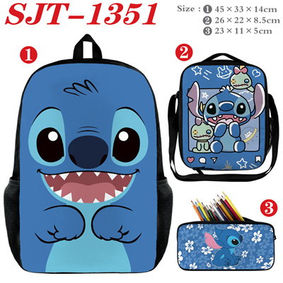 18 Inch Stitch Backpack School Bag+Lunch Bag+Pencil Bag - Image 6