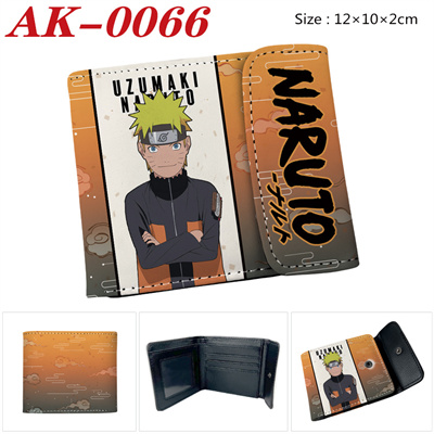 NARUTO buckle PU leather short wallet folded in half - Image 8