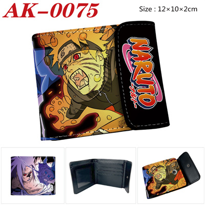 NARUTO buckle PU leather short wallet folded in half - Image 9