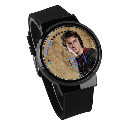 Hogwarts Waterproof LED Touch Screen Watch Black Strap Black Dial - Image 4