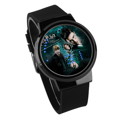 Hogwarts Waterproof LED Touch Screen Watch Black Strap Black Dial - Image 5
