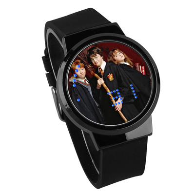 Hogwarts Waterproof LED Touch Screen Watch Black Strap Black Dial - Image 6