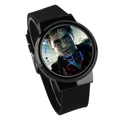 Hogwarts Waterproof LED Touch Screen Watch Black Strap Black Dial - Image 8