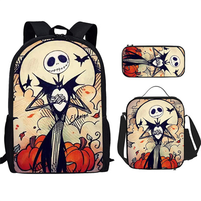 18 Inch The Nightmare Before Christmas Backpack School Bag+Lunch Bag+Pencil Bag - Image 11