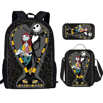 18 Inch The Nightmare Before Christmas Backpack School Bag+Lunch Bag+Pencil Bag - Image 12