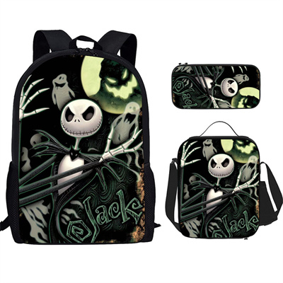 18 Inch The Nightmare Before Christmas Backpack School Bag+Lunch Bag+Pencil Bag - Image 2
